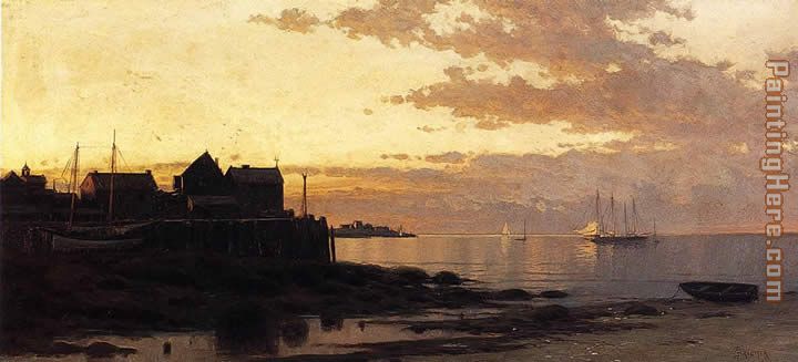 Sunset over the Bay painting - Alfred Thompson Bricher Sunset over the Bay art painting